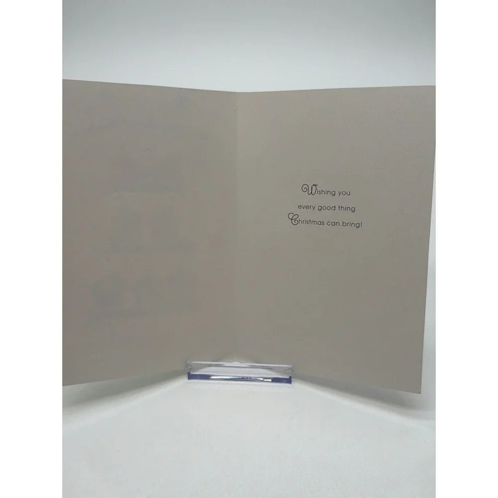 Hallmark Expressions Christmas Card 3D Cupcakes Red Bow Tinsel 1SAM 711-0